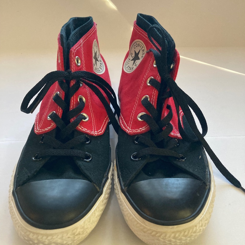 Converse Chuck Taylor High Top Sneakers Red/Black Women's Sz 9 Men's Sz 7 Used